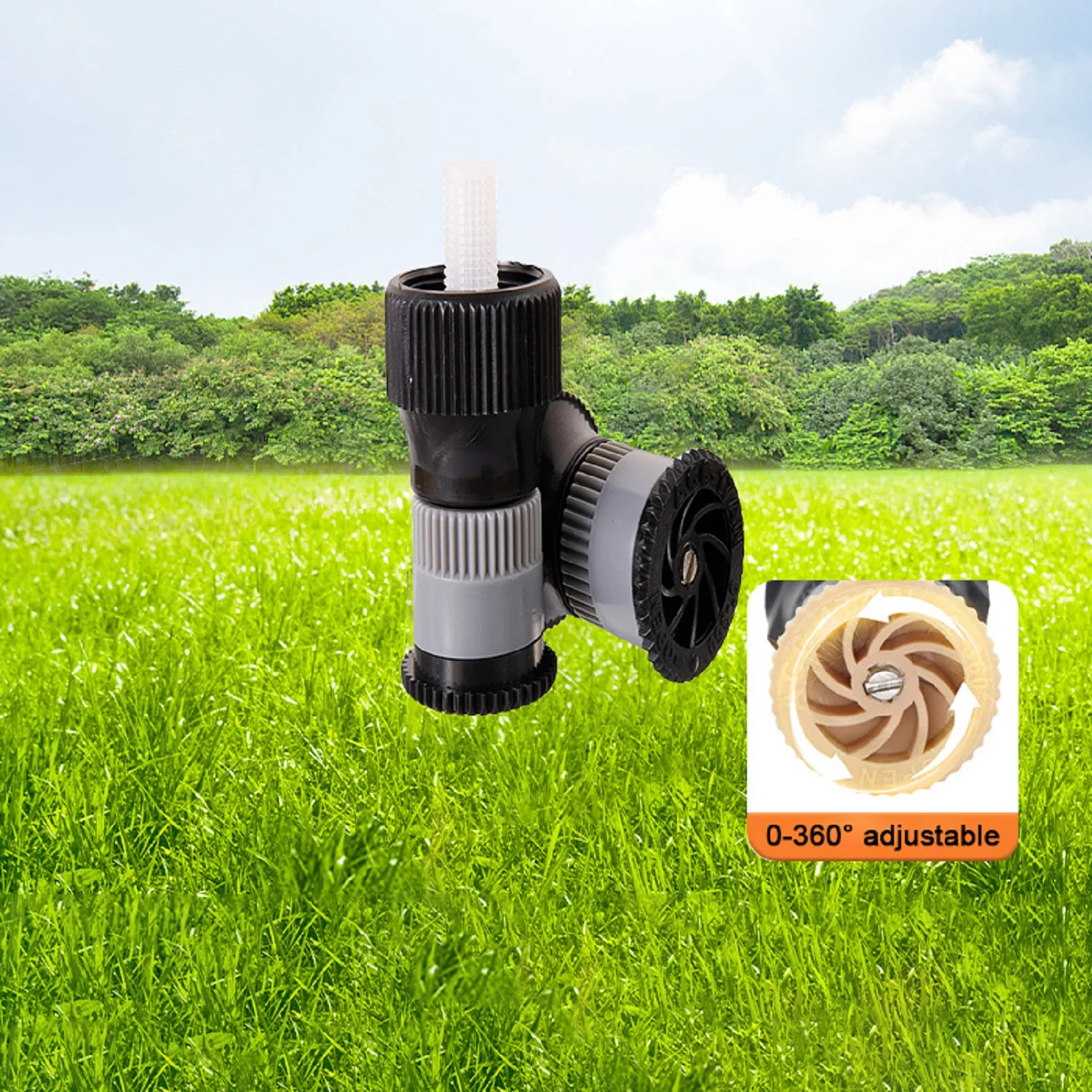 1/5pcs Adjustable 360° Sprinkler For Garden Park Farm Lawn Irrigation Nozzle Irrigation Tool