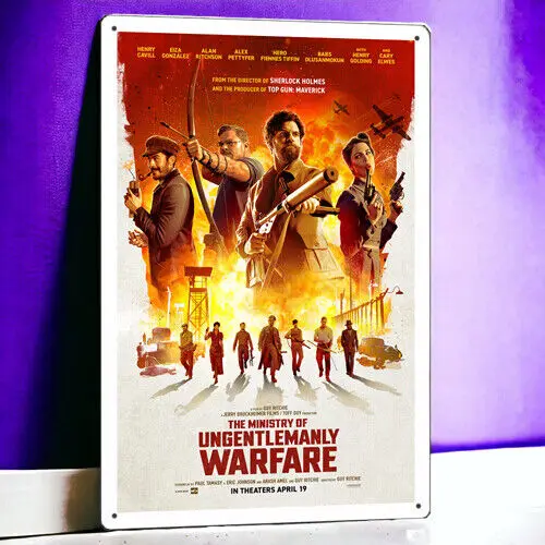 The Ministry of Ungentlemanly Warfare 2024 Metal Movie Poster Tin Sign 8