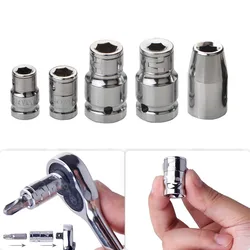 1/4 3/8 1/2 Ratchet Socket Adapter Universal Socket Hex Bit Holder Chrome Vanadium Steel Converter 6 Sizes Repair Tools