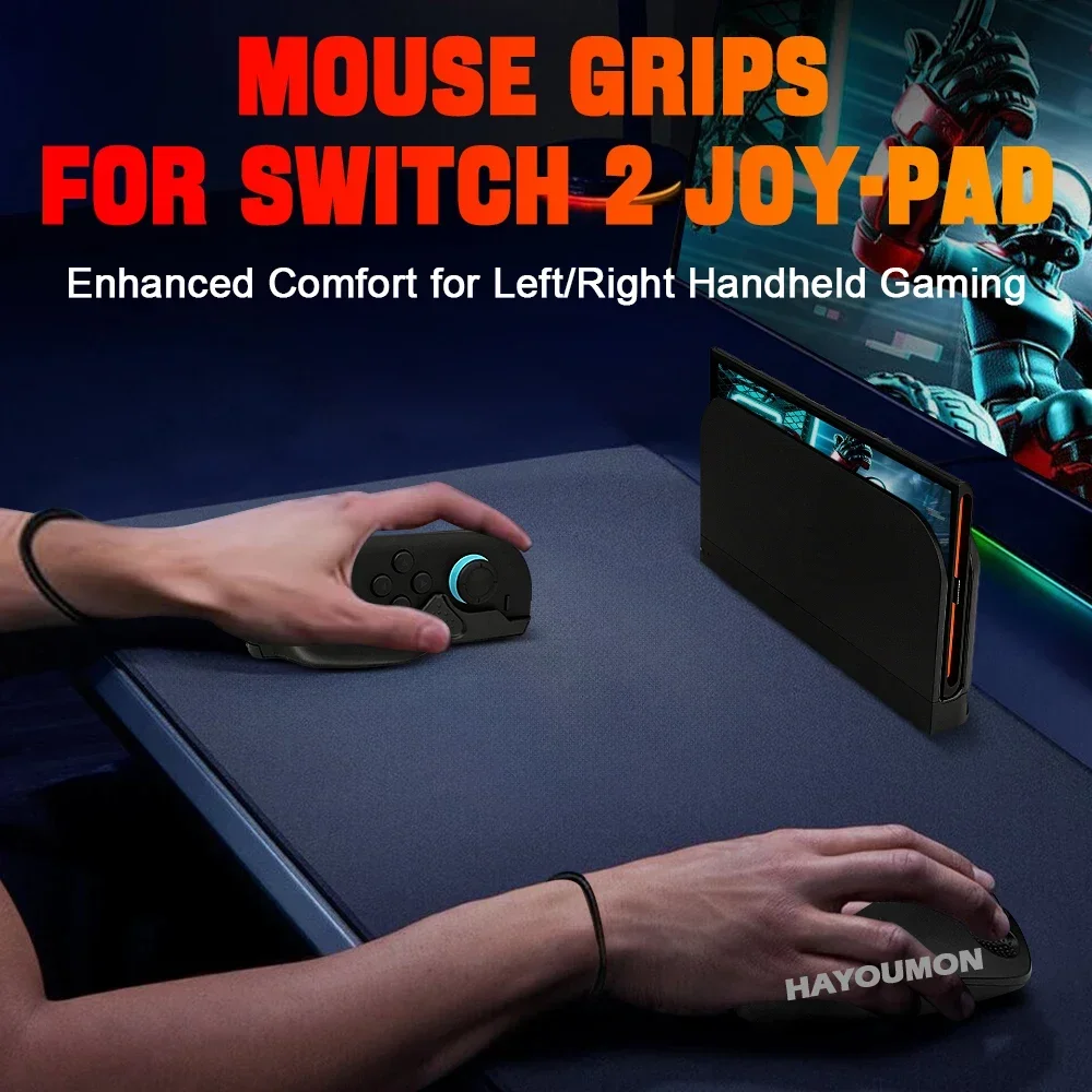 2PCS Gaming Controller Mouse Mini Portable Ergonomic Mice Left+Right Game Controller Bracket Handle Case for Switch 2 Joypad view 6