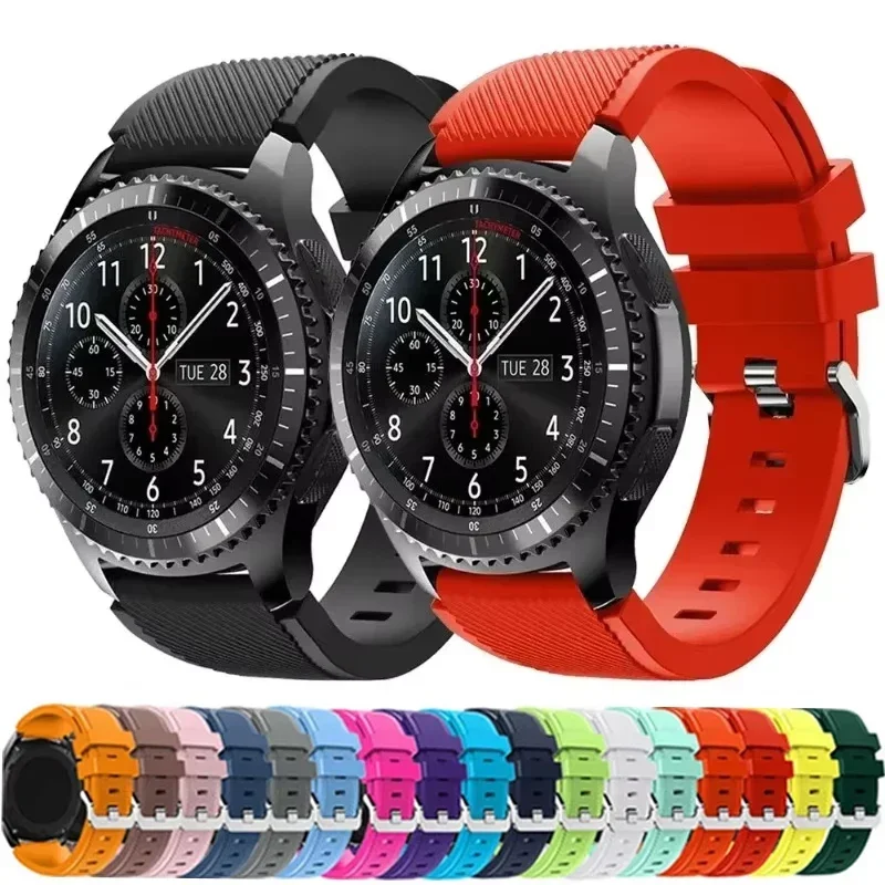 

Силиконовый ремешок 20 22 мм для Samsung Galaxy Watch 7/6/5/4 40 44 мм/6 Classic/5 Pro, спортивный браслет-петля для Huawei GT4/GT3
