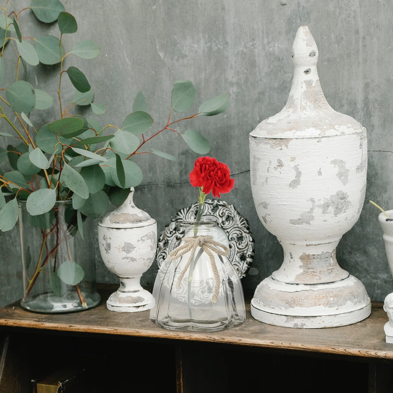 

3Pcs Transparent Hydroponic Floral Vase Glass Artistic Flower Arrangement Vase for Home Office Balcony Decoration