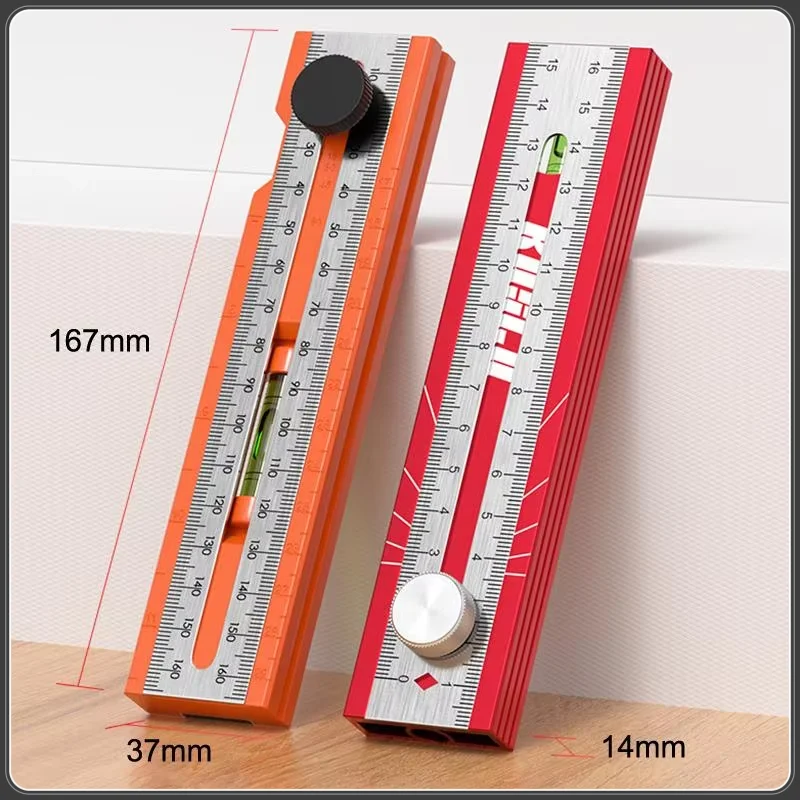 New Marking Protractor Multi Angle Ruler Foldable Depth Measuring Tool Gauge For Woodworking Leveling Posit