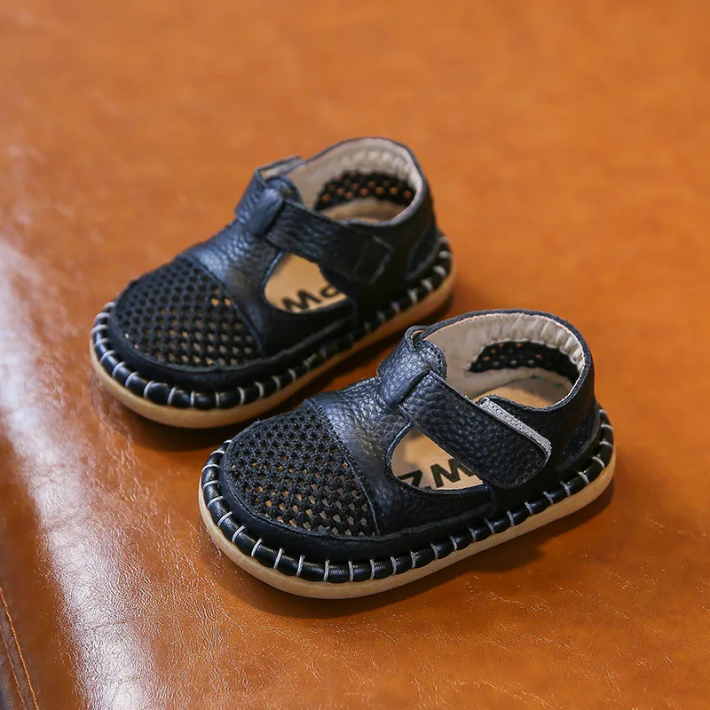 Sandals Cowhide Baby Shoe 2025spring New Baby Sandals Toddler Walking Shoe Girl Sandals Soft Sole Boy Shoes Versatile Kid Shoes