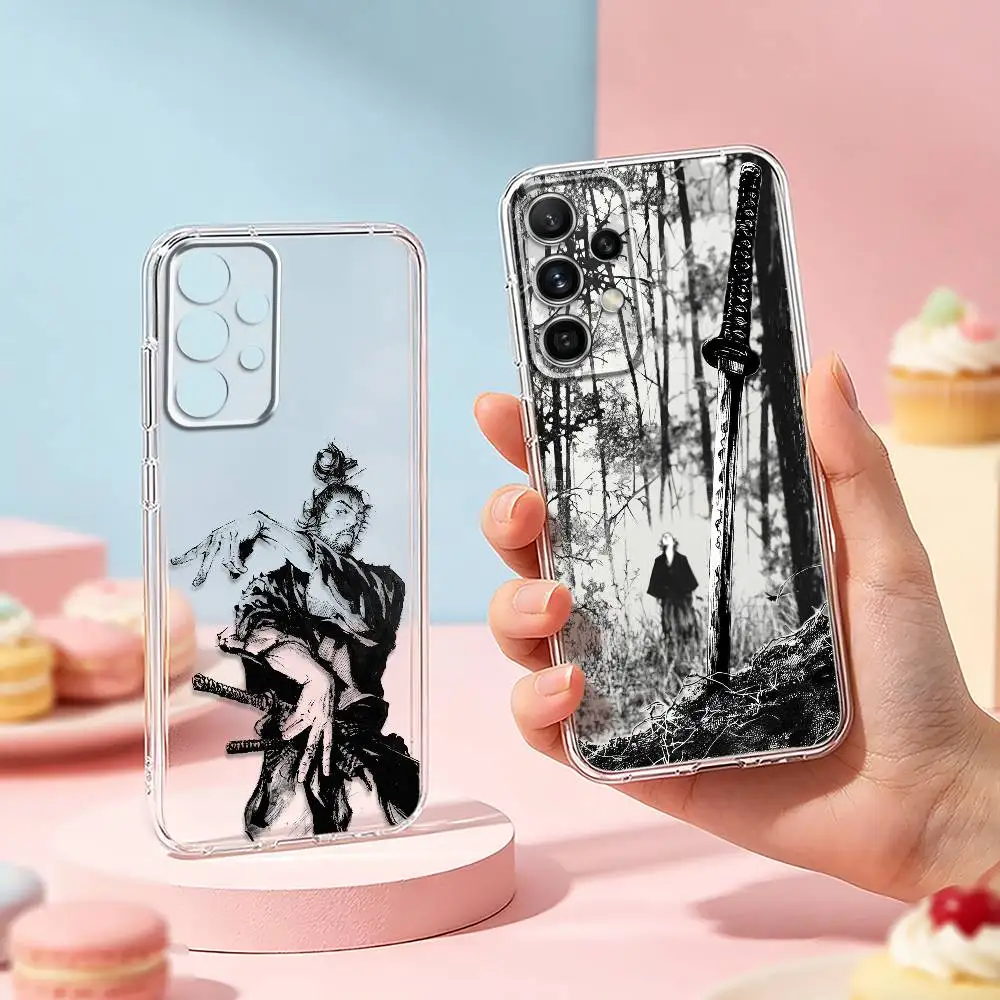 K-Kensei M-Miyamoto Musashi phone Case For Samsung S25,24,21,22,23,30,Ultra,20,Plus,Fe,Lite,Note Transparent Cover