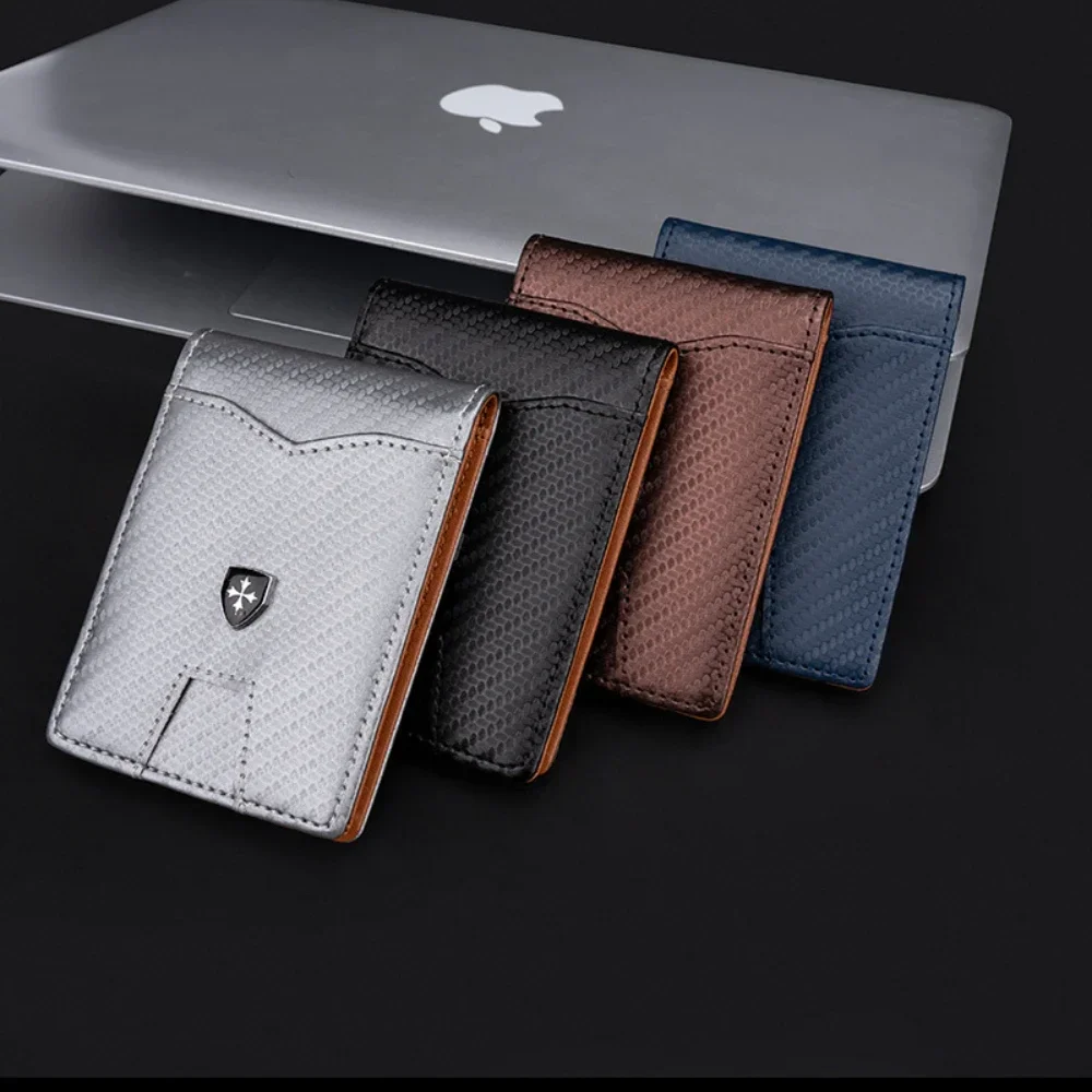 Rfid Carbon Fiber Luxury Men Wallets Money Bag Slim Thin Man Card Holder Wallet for Men Small Short Purse credit card holder