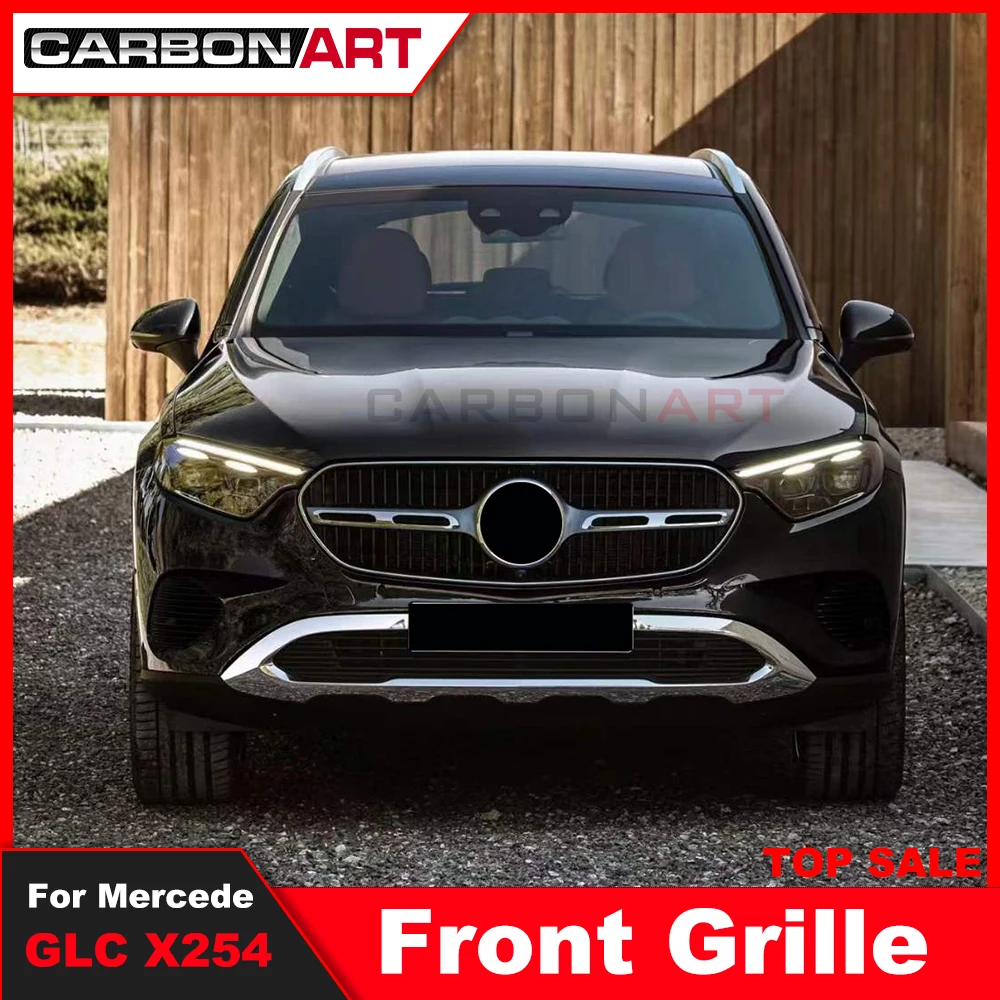 

Year 2023+ New GLC Class X254 Diamond Grille Front Racing Mesh Grill for merced X254 GLC200 GLC260L Panamerica Grid