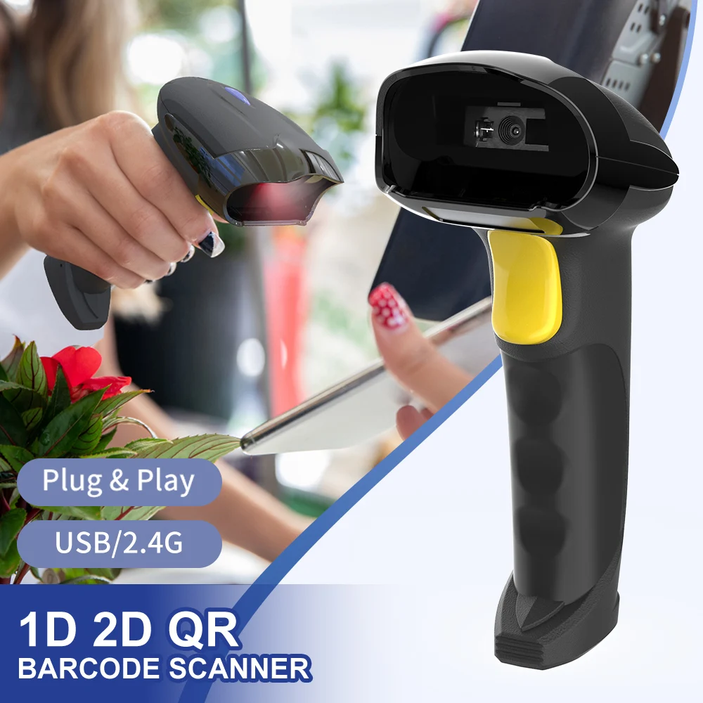 

GTCODESTAR X-9101C Supermarket Wireless 2.4G Qr Code Reader Scanner Handheld 2D Barcode Scanner