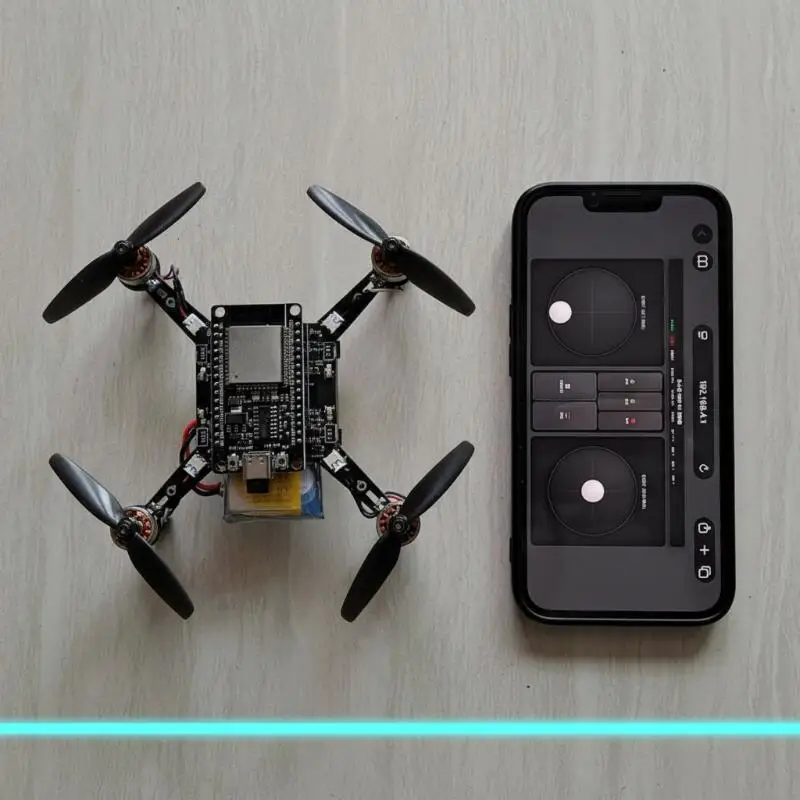 E1 ESP32 Open‑Source Mini Drone Kit DIY Self‑Build Quadcopter Complete Assembly Parts For STEM Education Battery Not Included