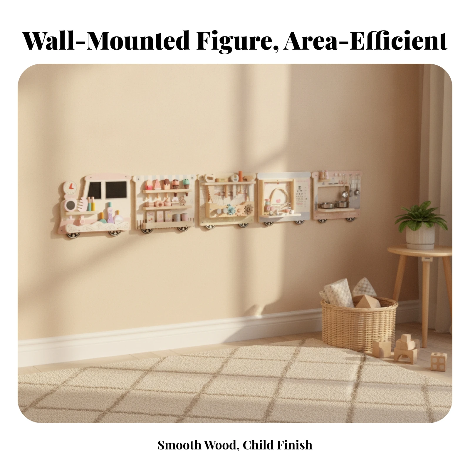 Train Activity Wall Busy Board Colorful Developmental Learning Activity Center Train Sensory Wall Panel Safe Non for Toddlers