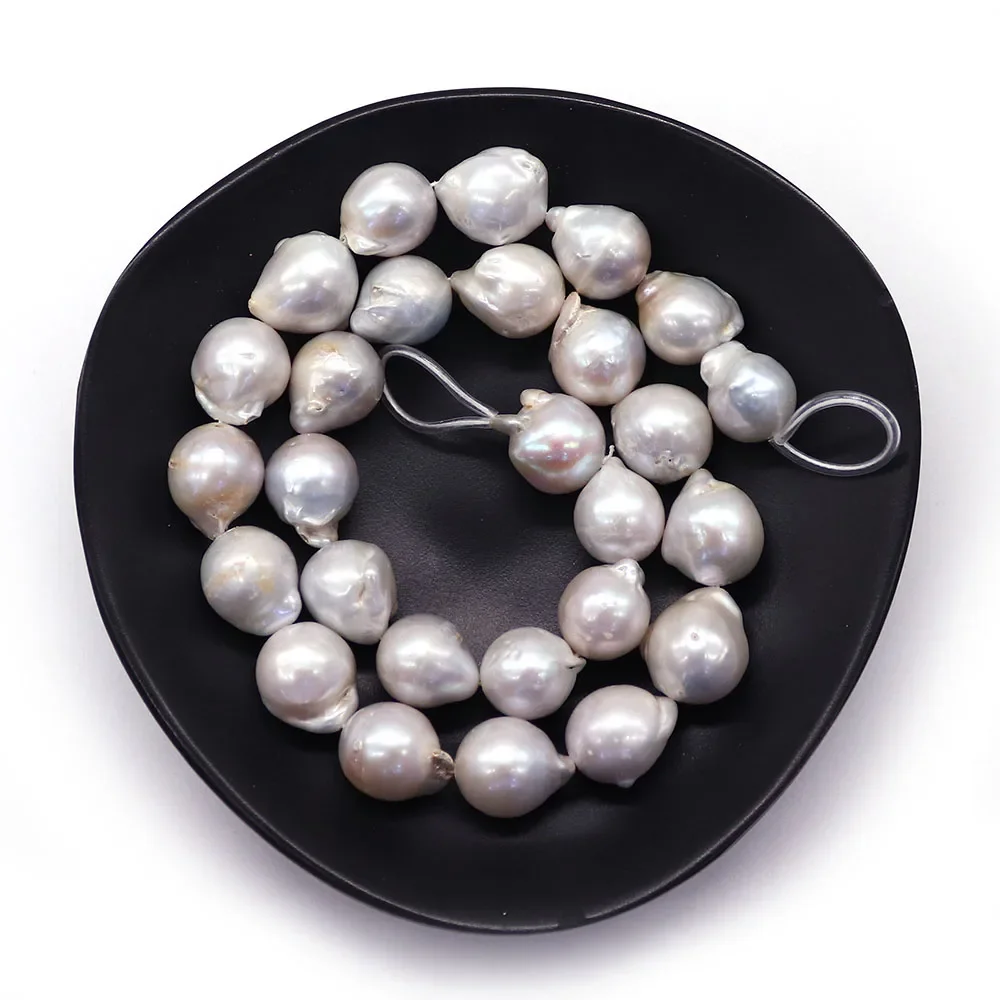 Baroque Style Natural Freshwater Pearls Small Tail Beads White Irregular Shaped Straight Hole Loose Bead DIY Jewelry Making Gift