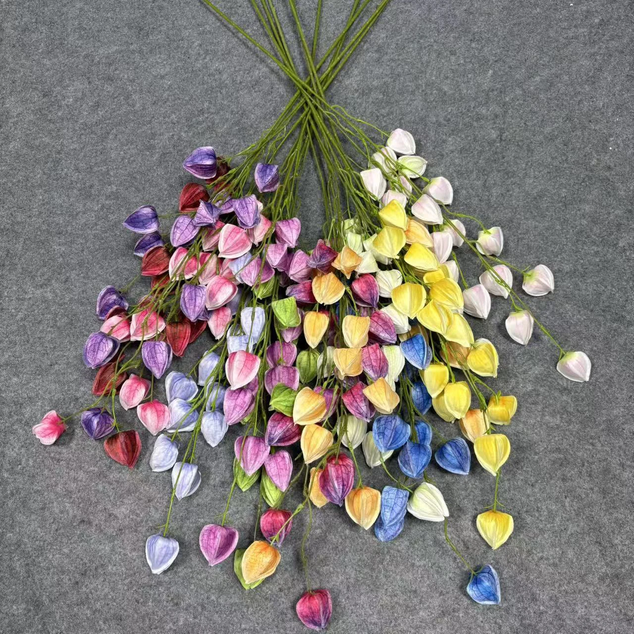 105cmArtificial Physalis Lantern Fruit, Chinese Lantern Berry, Home Wedding Arch Table Centerpiece Decor, DIY Floral Arrangement