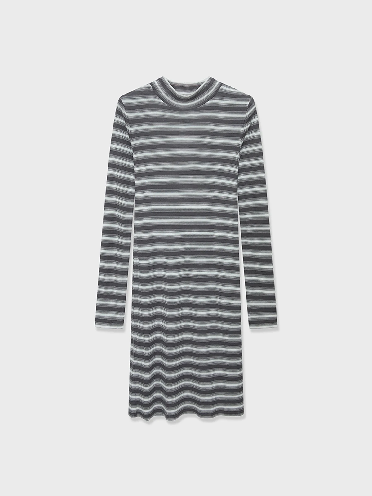 

Brand Striped Long Sve T-irt Small High Collar Silk Women's Faion Commute Sle Classic Pattern Handpied Store