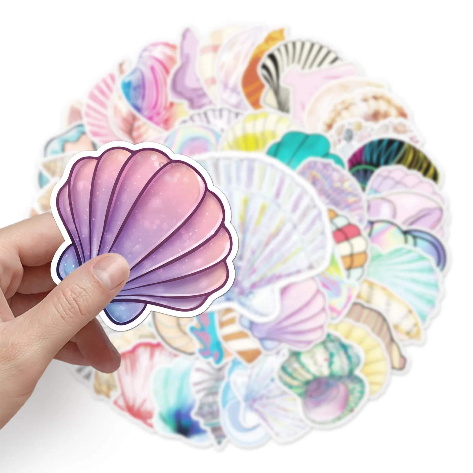 50Pcs Cartoon Shell Series Graffiti Stickers Suitable for Laptop Helmets Desktop Decoration DIY Stickers Toys Wholesale