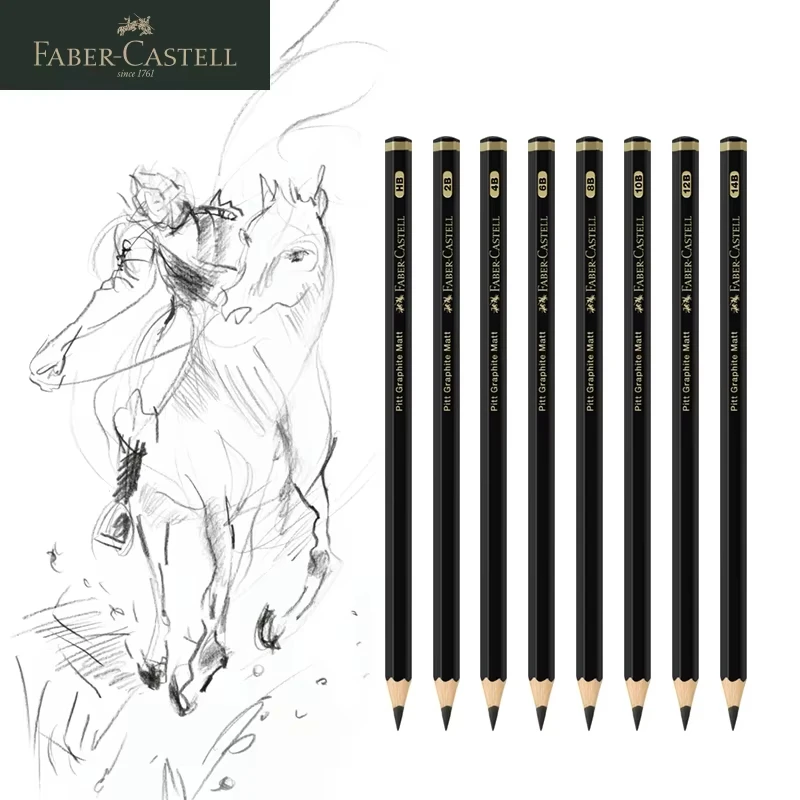 Faber-Castell lápiz de boceto mate pintura arte lápices de grafito sombreado escritura boceto dibujo diseño arte suministros 8/12 Uds Set