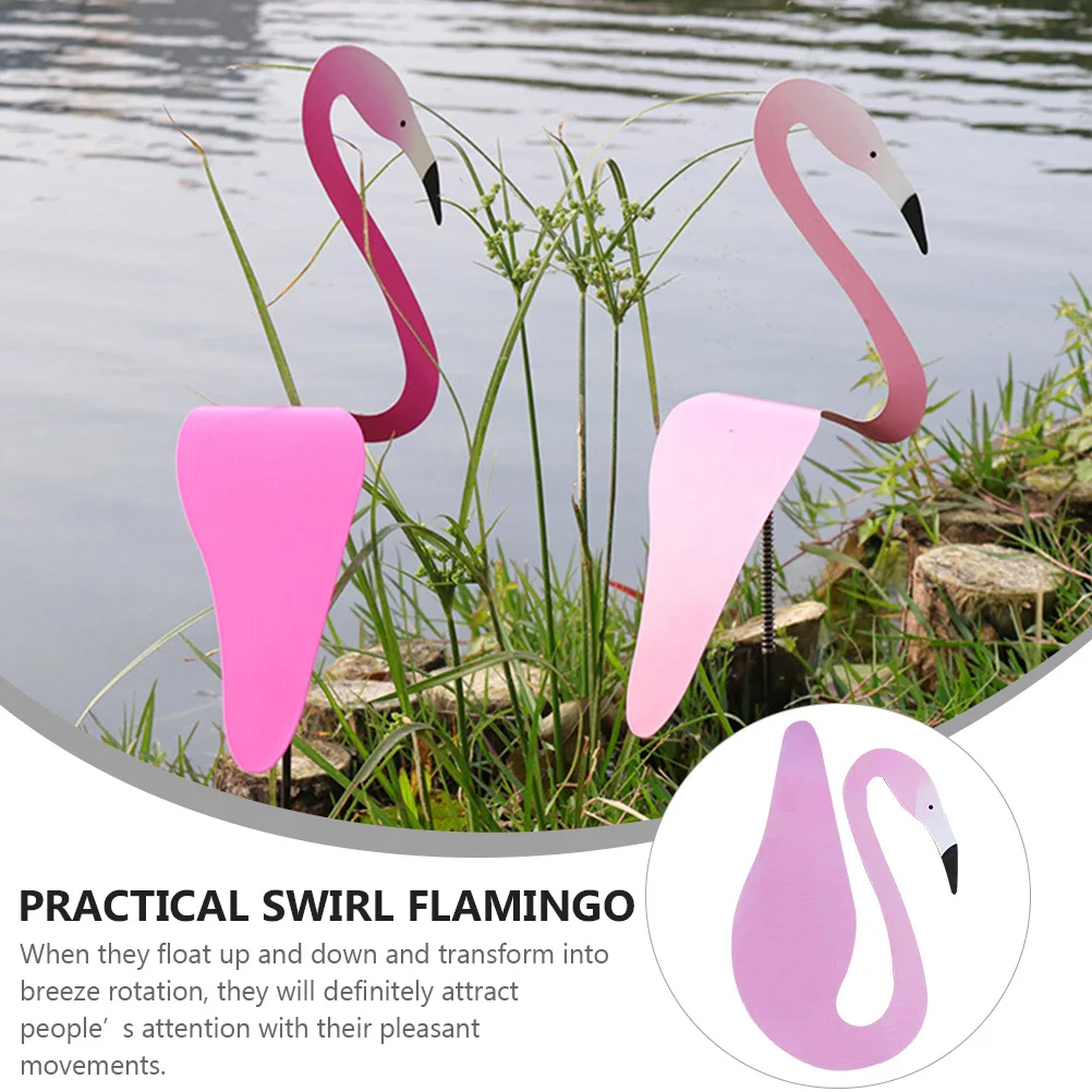 

Flamingo Wind Spinner Premium Bird Decoration For Outdoor Yard Garden Patio Backyard Decor Swirl Flamingo Wind Art
