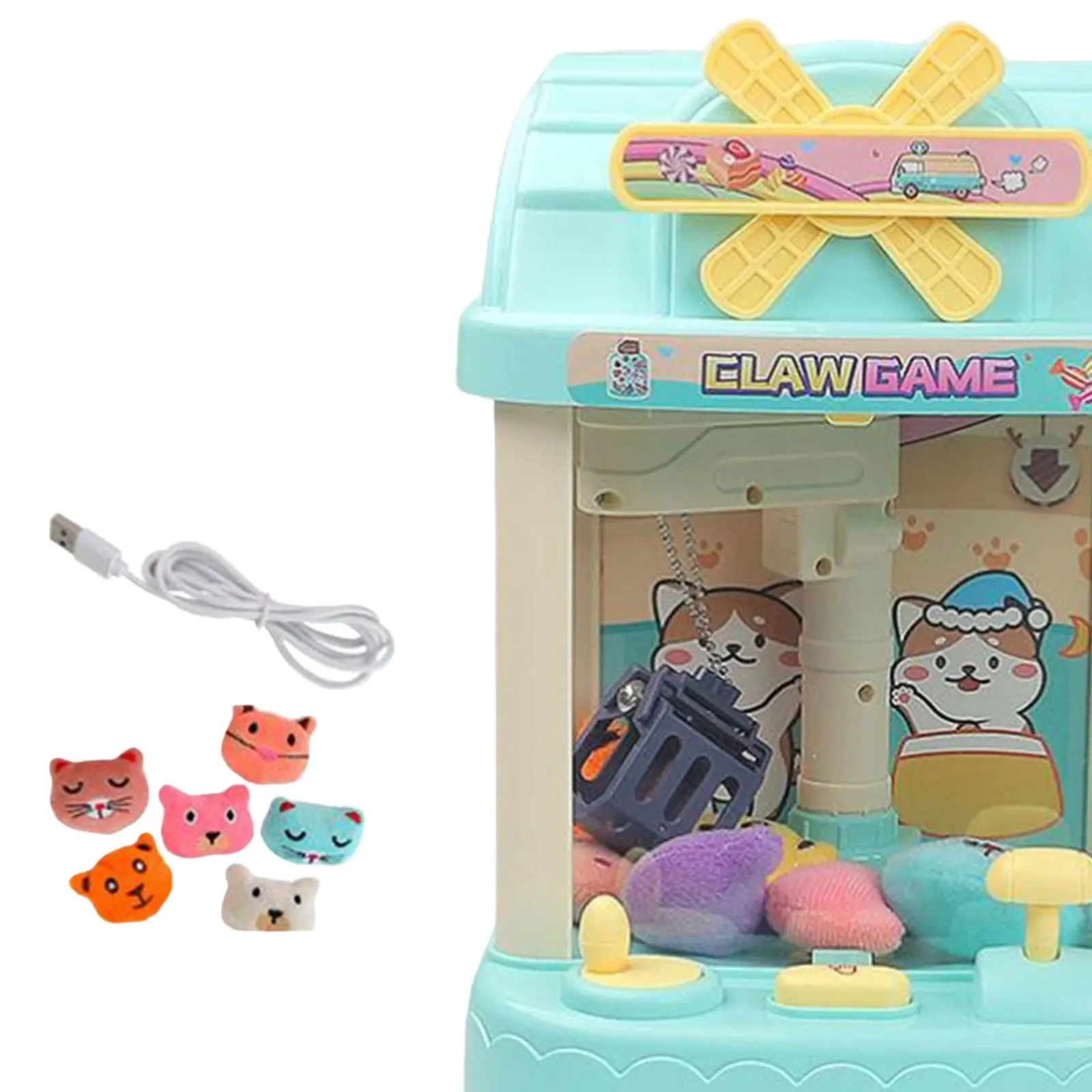 

Claw Machine for Kids Play Game with 6 Dolls for Children Birthday Party