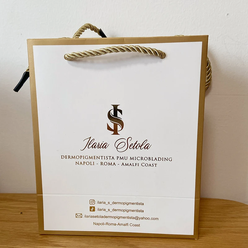 Imagem -05 - Custom One Color Logo Paper Bags Adequado para Peruca Vestuário Presentes de Casamento Personalidade Company Logo Pacote Bags 100 Pcs