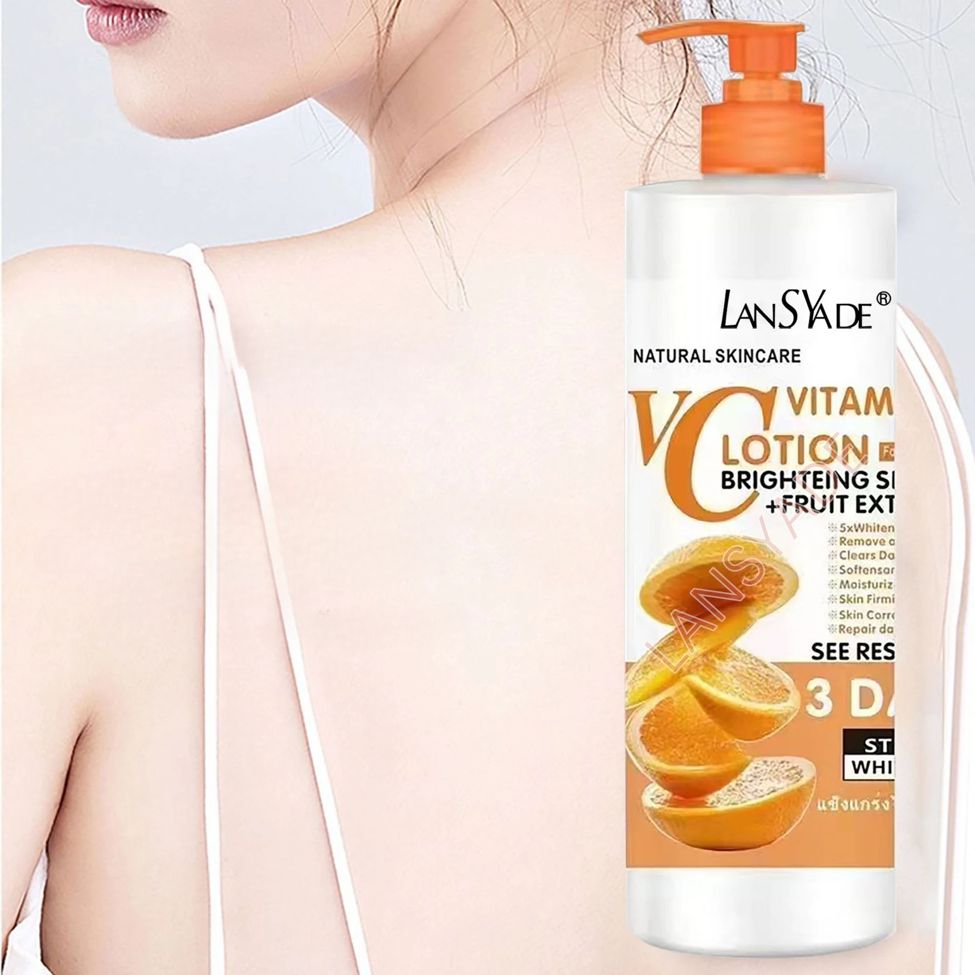 

500ml AHA Luminous VC Body Lotion Moisturizing Shrink pores Brighten skin tone antioxidant Body Lotion Skin care