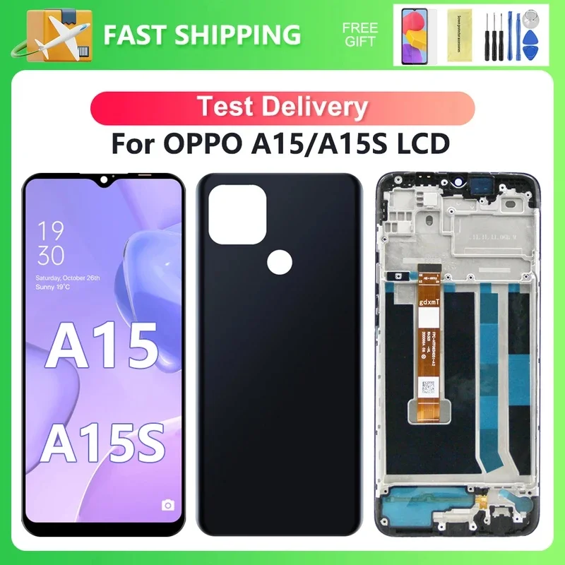 para-oppo-a15-652''-oem-para-oppo-a15s-cph2185-cph2179-conjunto-de-substituicao-de-tela-lcd-touch-screen-digitizer