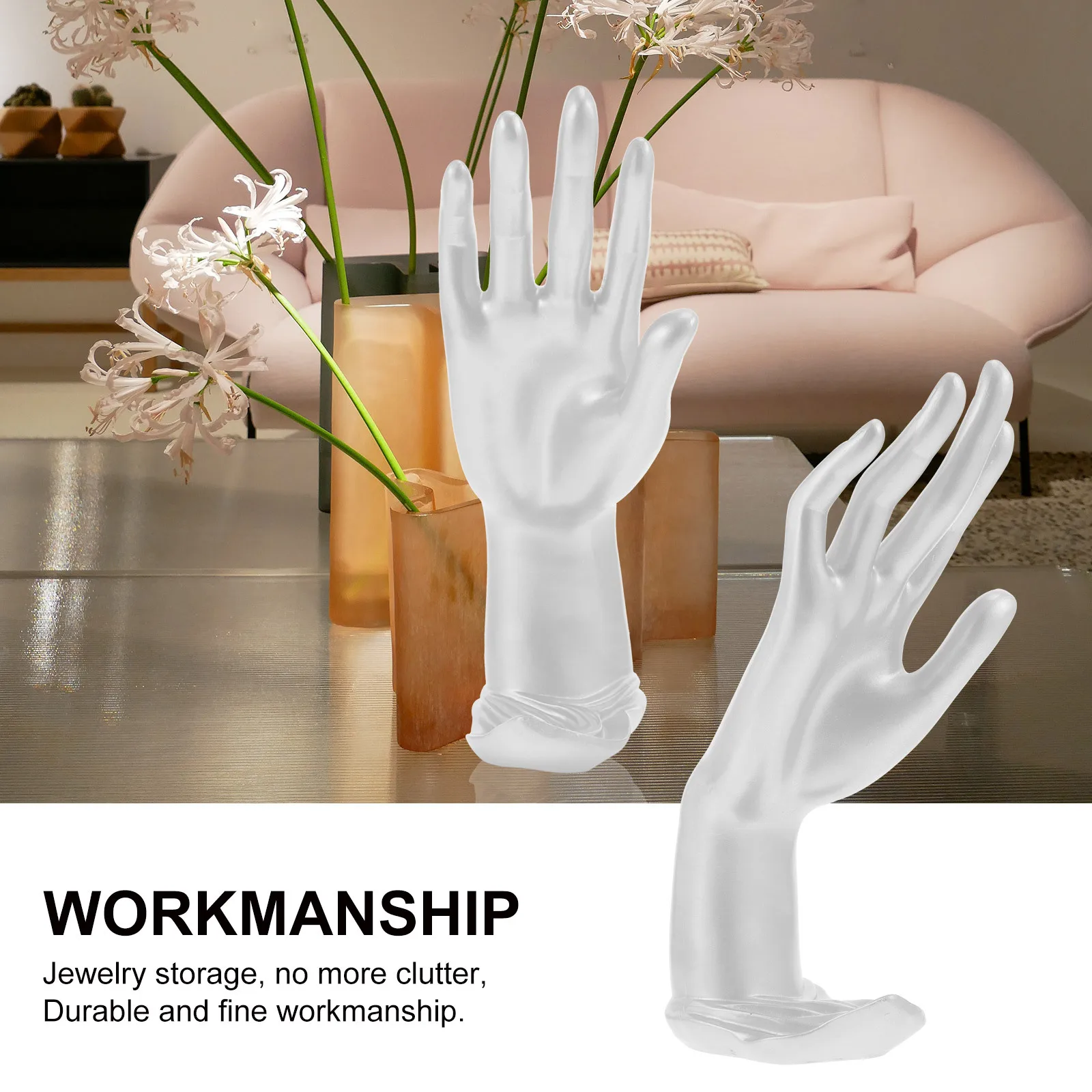 

1Pcs Jewelry Collection Holder Hand Shaped Adornment Ring Display Rack Golden Elegant Fashionable Portable Jewelry Holder