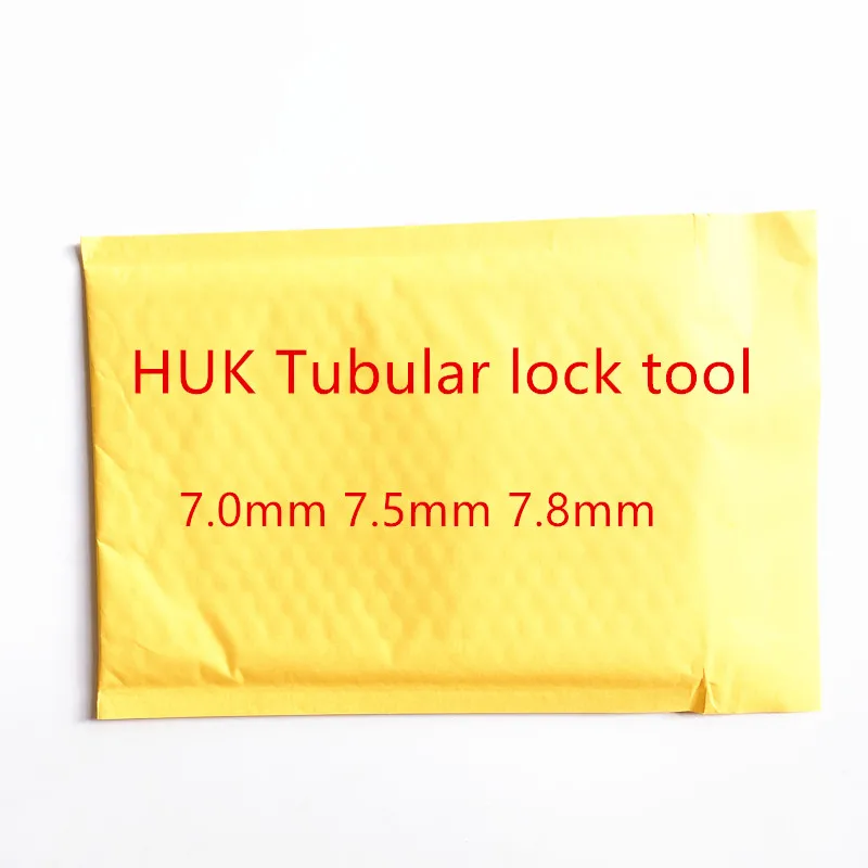 3pcs HUK Tubular Tool HUK 7 Pin Tubular (7.0mm & 7.5mm & 7.8mm) Lengthened Open Locksmith Tools