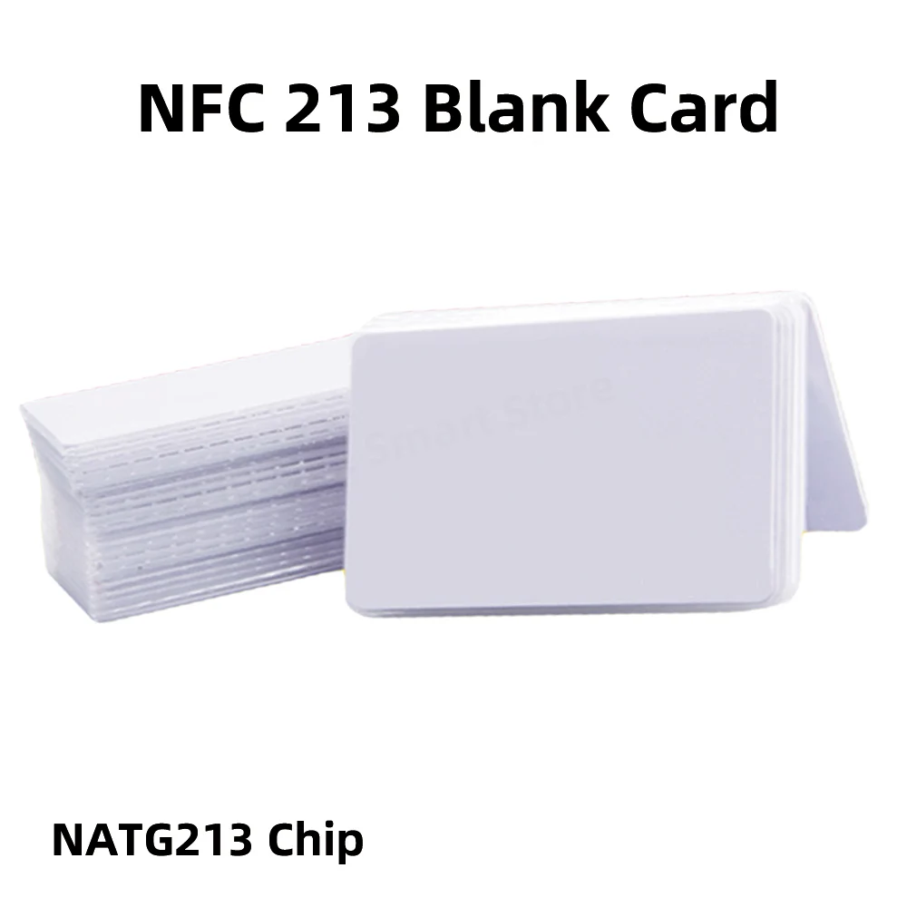 10/50pcs NFC Ntag216 Ntag215 Ntag213 White Card TAG ISO14443A RFID Cards Ntag 213 Chip for all NFC enabled phones