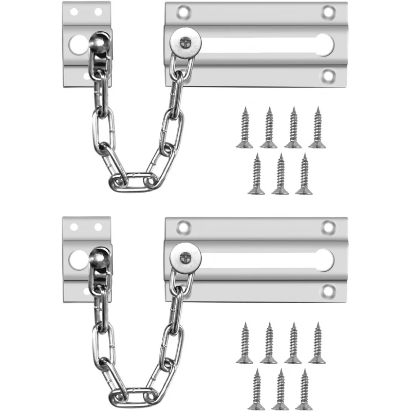 

2 Door Chain , Silver Door Guard, Premium Lock, 9 Inside