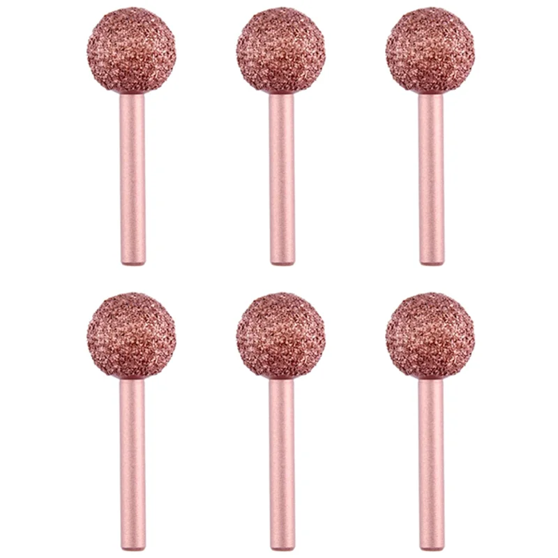 AC88-6X Car Tire Repair Grinding Head Coarse Grit Buffing Wheel With Linking Rod Tire Repair Tools 22Mm Ball With Round Rod