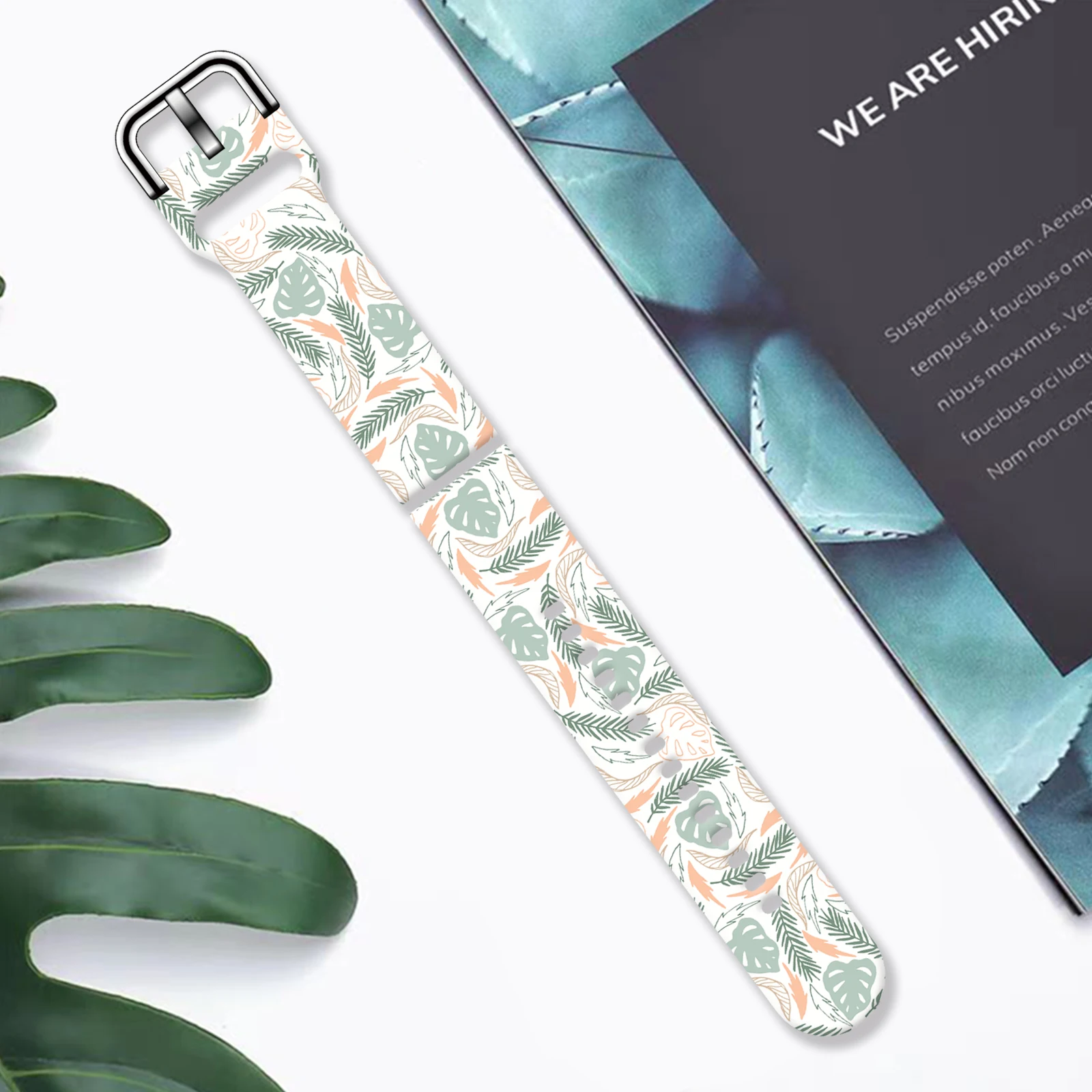 20mm Strap for Samsung Galaxy Watch 6/5 40mm 44mm with Fresh Forest Printed Bracelet 22mm for Amazfit Balance 5pro Watchband