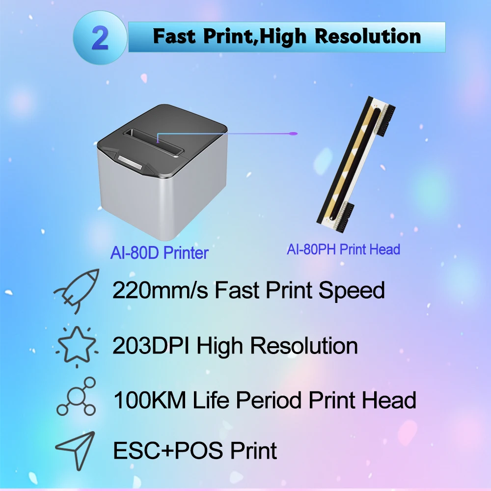 Neue Produkte Bluetooth-Drucker 80 mm Thermobon USB LAN Ethernet-Schnittstelle
