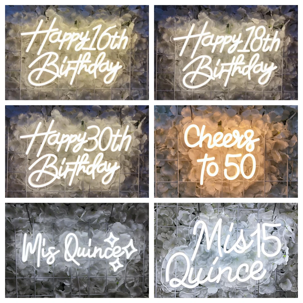 Happy Birthday Neon Led Sign 16th/18th/30th Thirty Birthday Neon Signs Wall Party Club Bar Hanging Room Bedroom Decor Neon Light