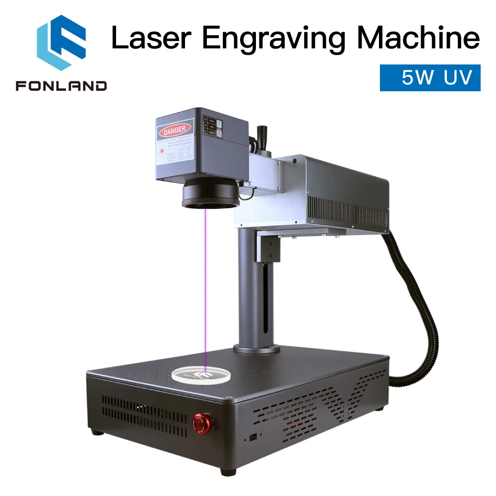 Fonland 5W UV Universal Laser Marking Engraver Machine Fiber 355nm Engraving Machine for Glass Wood PVC Steel All Material