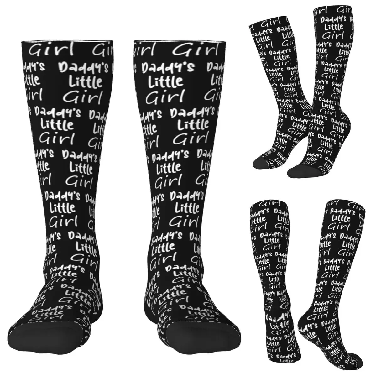 

Daddy's Little Girl Socks Harajuku Stockings All Season Long Socks Accessories for Unisex Gifts