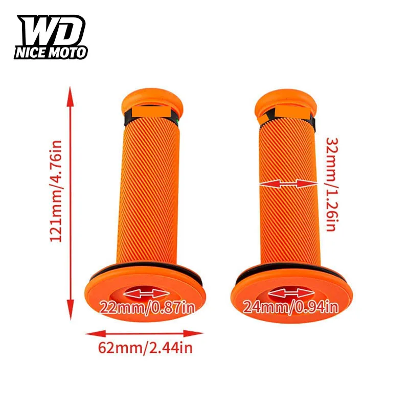 Soft Rubber Pit Bike Handle Bar Motorcycle Grip For Suzuki For Yamaha Motocross Hand Grips Moto Handlebar Scooter Accessories
