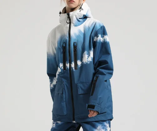 سترة تزلج على الجليد للرجال والنساء مقاومة للماء والرياح لوحة واحدة احترافية ولوحة مزدوجة وتصميم دافئ فضفاض