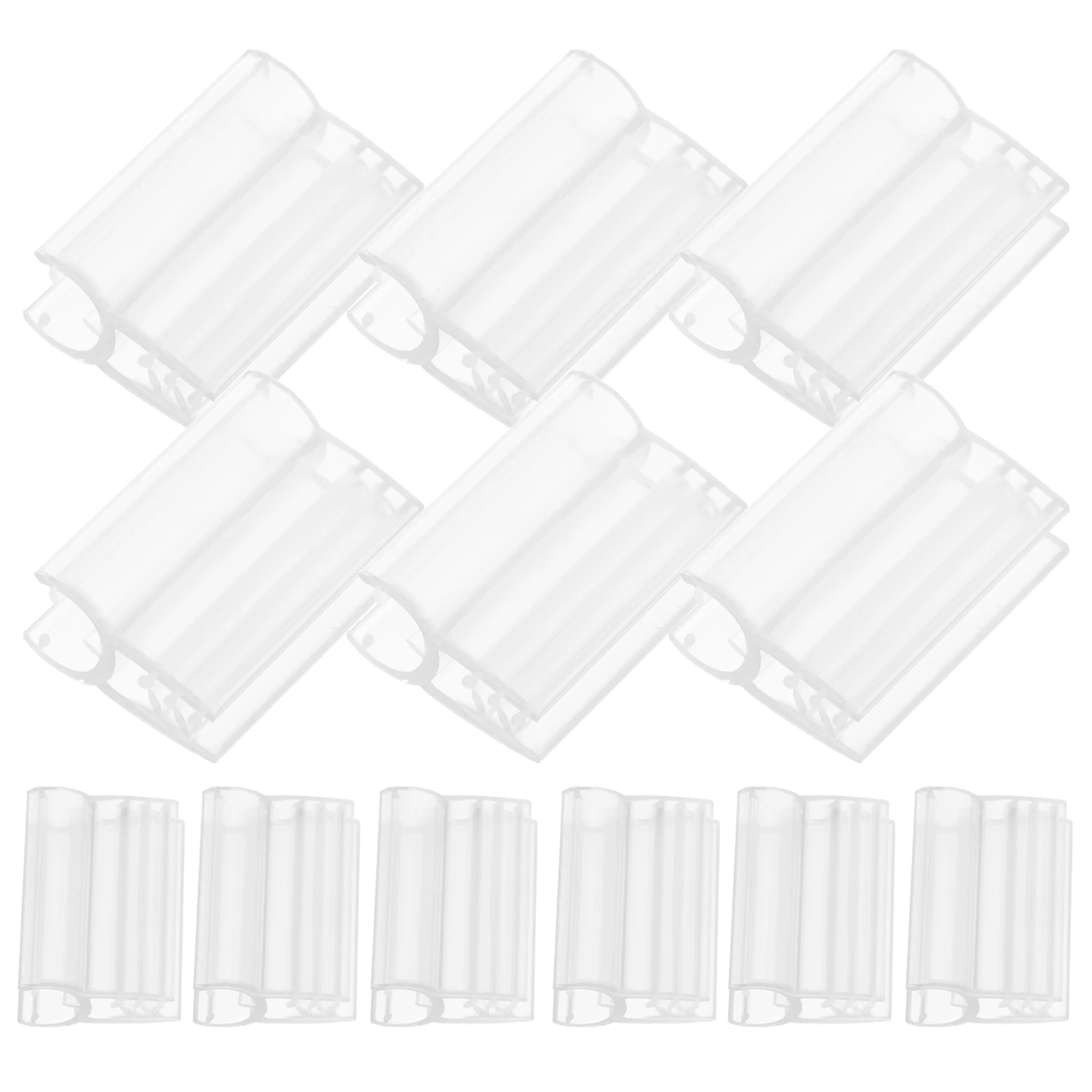 

60pcs Slatwall Sign Holder Clips Clear Plastic Label Holders Retail Display Shelf Talker Grippers Grid Wall Accessories