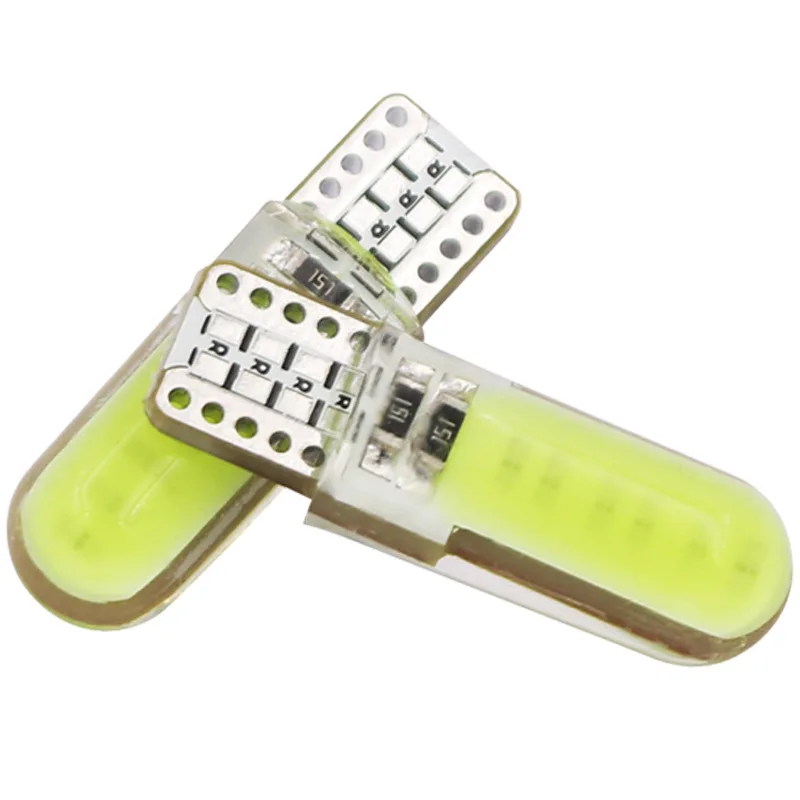 2/10 Uds T10 W5W 194 bombilla LED CANBUS COB/12smd 12V lámpara de lectura Interior de coche luces de liquidación bombillas de matrícula señal de cúpula