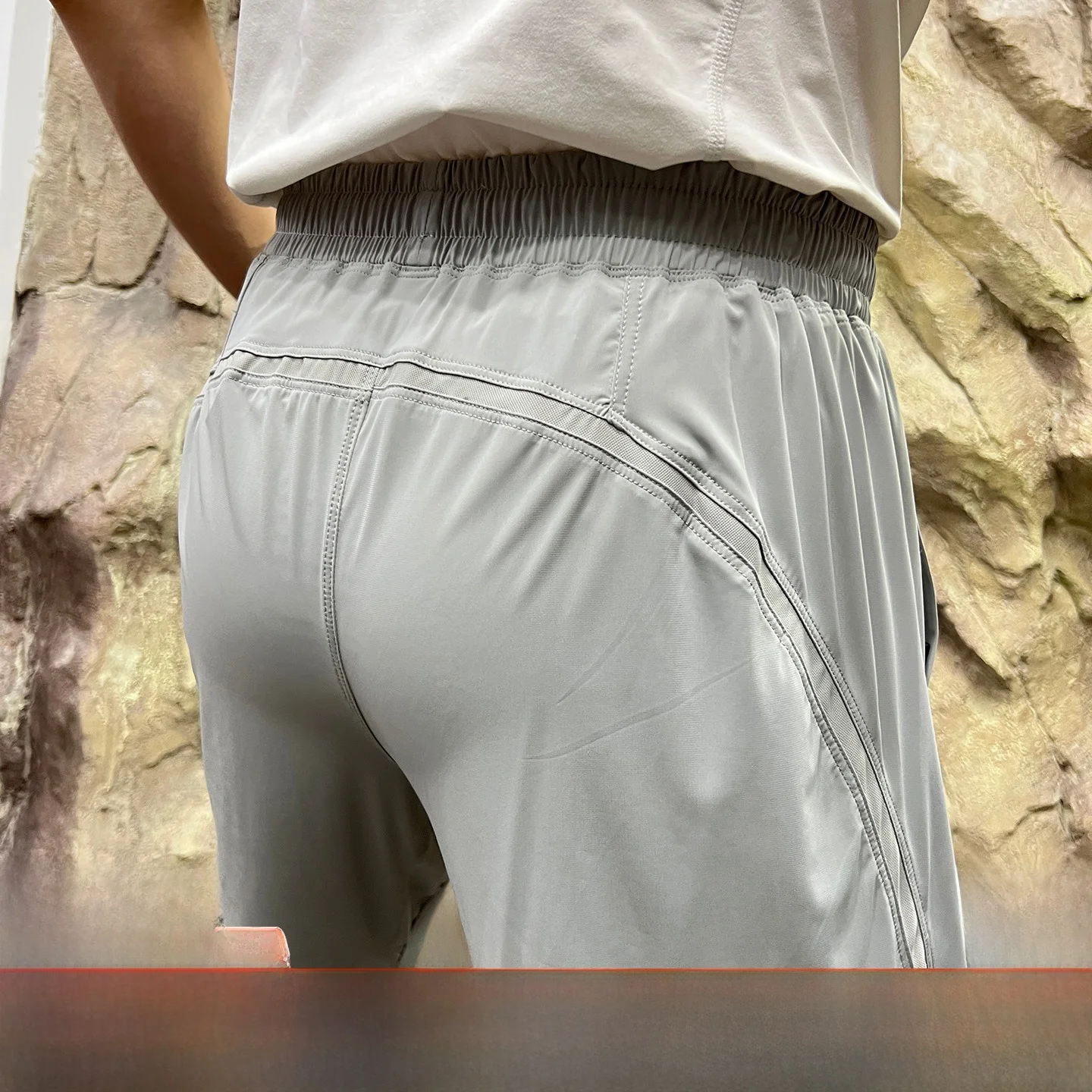 

Высокоэластичные дышащие мужские повседневные брюки для занятий спортом на открытом воздухе, прямые брюки с боковой молнией, весенне-летние брюки для отдыха