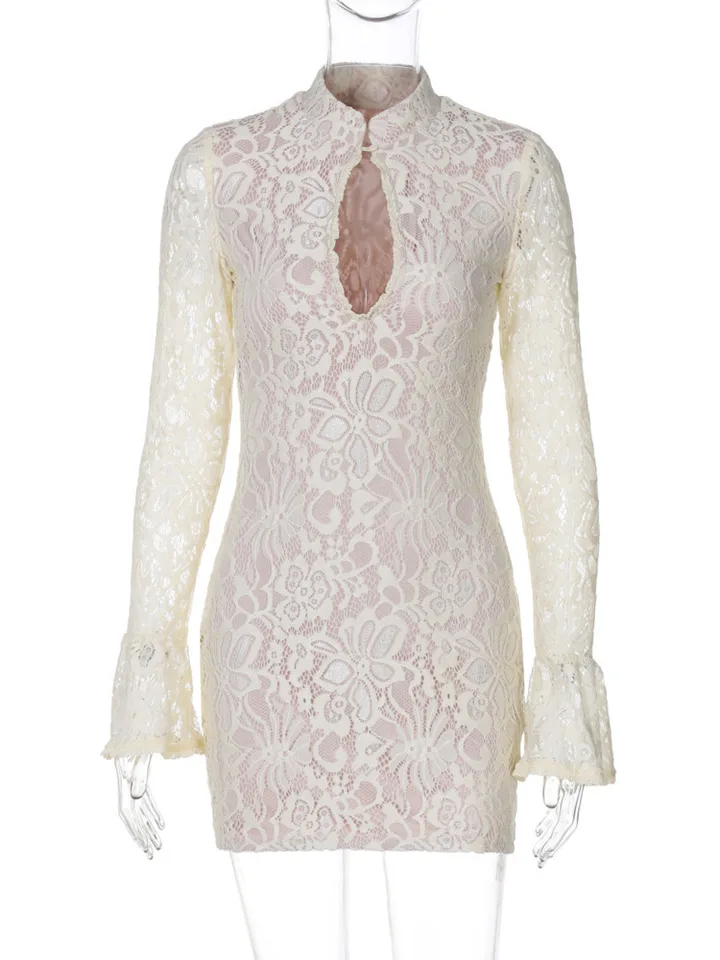 lace figure skating dress Figure Skating Women's Girls' Short Sleeves Training Practice Sparkly Ice Skating Dress, Child 8 / Dusty Rose main image 0