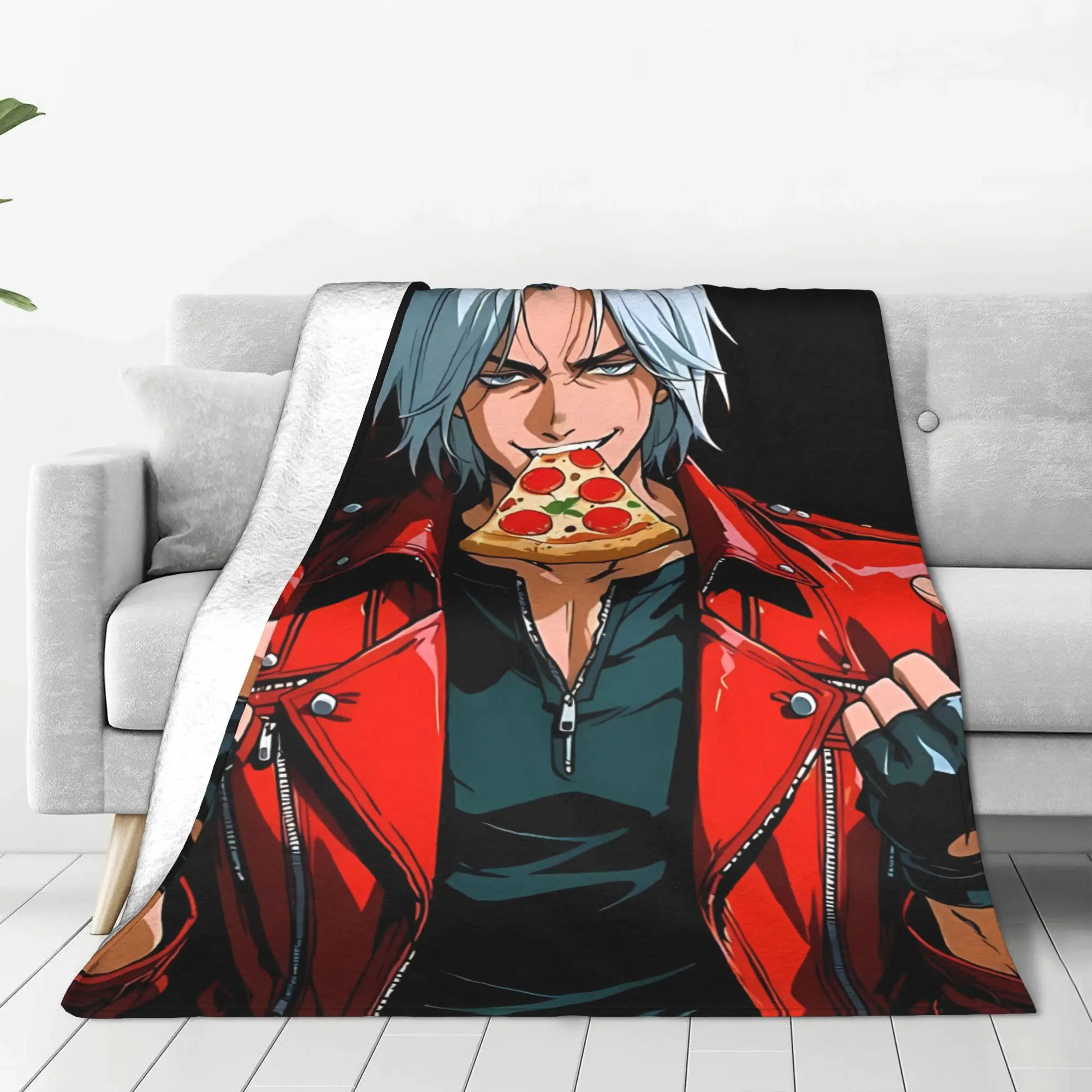 1PC Home Cute Room Decor Dark Style  Blanket Throw Blanket D-Devil May Cry Novelty Warm Blanket All Season