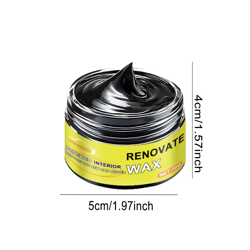 Black Universal Car Wax Paste: Dashboard Nano Crystal Coating, Interior Shine, Tire Protection and Oxidation Removal image 6