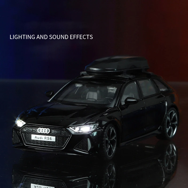 1:32 Audi RS6 Quattro Station Wagon Alloy Model Car Toy Diecasts Metal Casting Sound and Light Car Toys For Children Vehicle