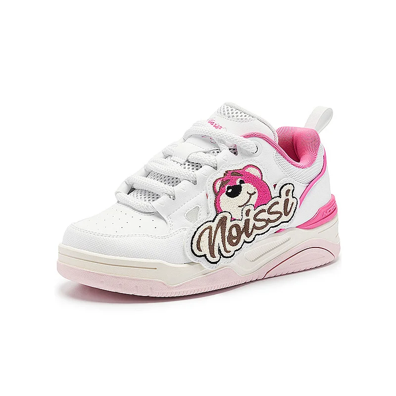 

QIAODAN Women's Board Shoes Raspberry Bear Trendy Casual Walking Shoes Matching Dress QiCheng V2 Thick-Soled Sneakers XM36240534