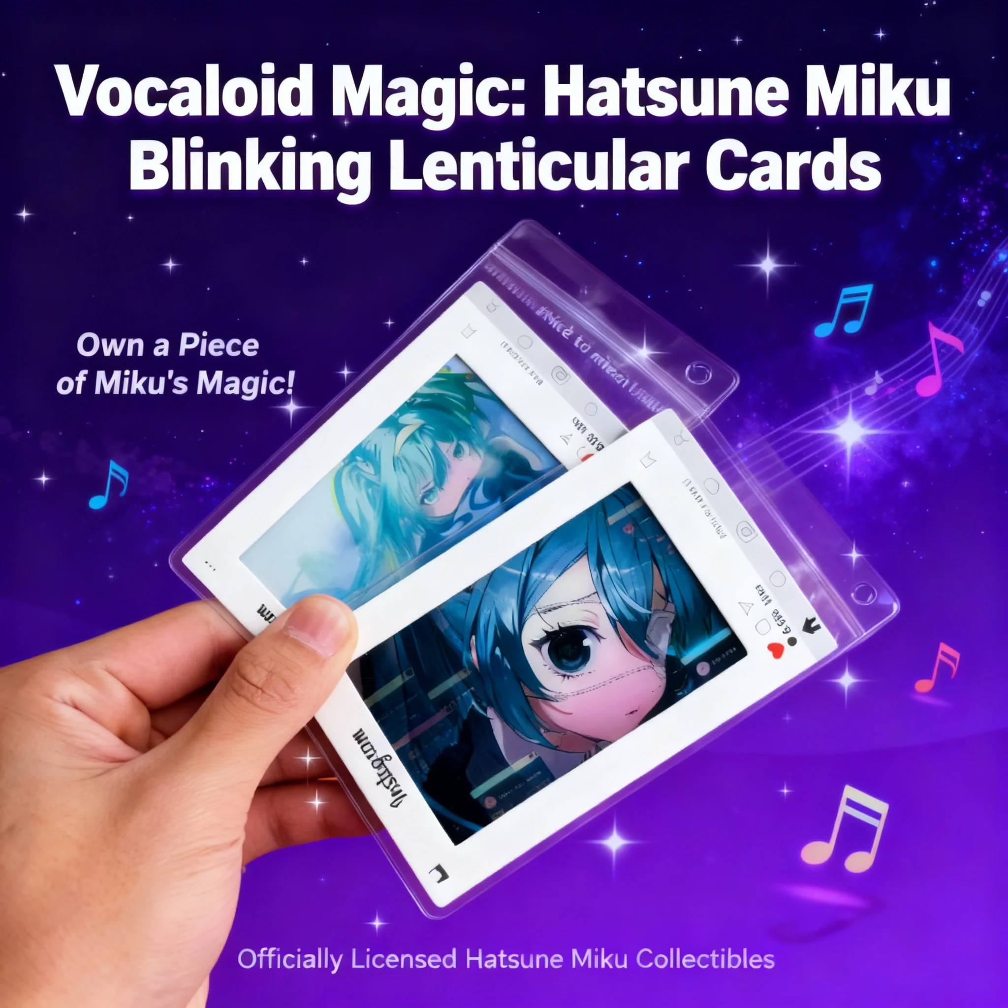 

Hatsune Miku Holographic Dynamic Creative Card Multi Change Pendant Small Card Gift for Friends