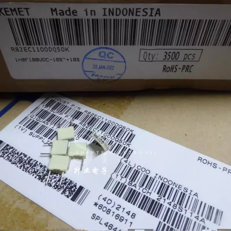 

50PCS AV R82 0.001uf/100V 1nf 1n0 1000pf 102 New film capacitor 5MM