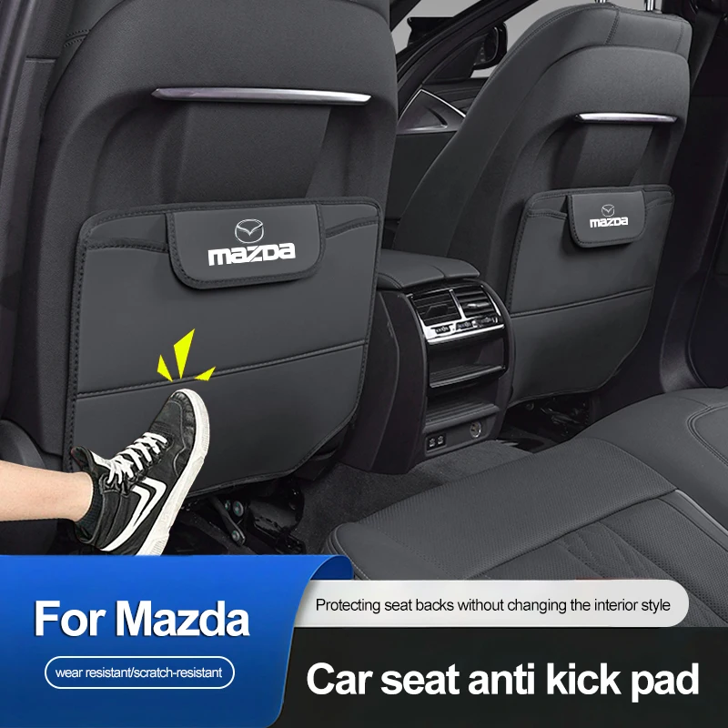 

Leather Car Seat Protector Kids Anti-kick Pad Storage Bag For Mazda 3 CX5 CX30 MX5 CX3 CX9 CX7 MX3 MX6 CX50 CX60 CX70 CX80 CX90