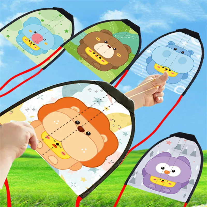 Kids Outdoor Flying Toys Portable Catapult Kite Hand Throwing Gliding Plane Girl Boy Indoor Playground Paraglider Shooting Games