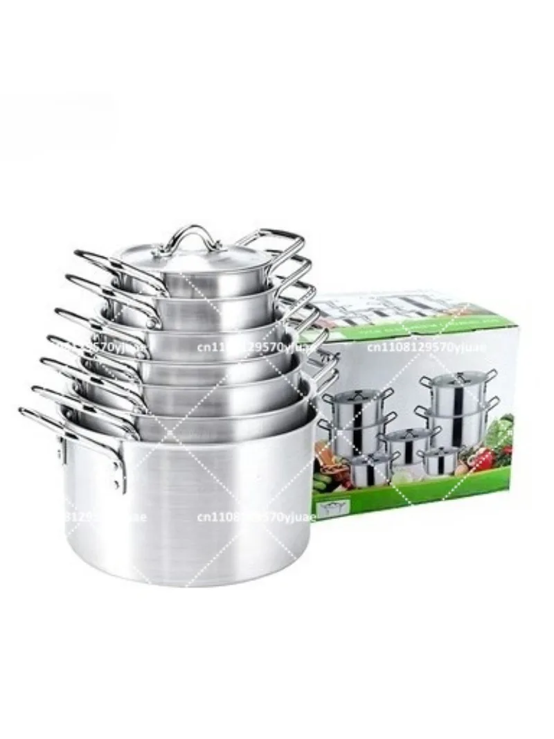 

7 Piece Cast Aluminum Nonstick Cookware Set, Home Kitchen Pots & Pans