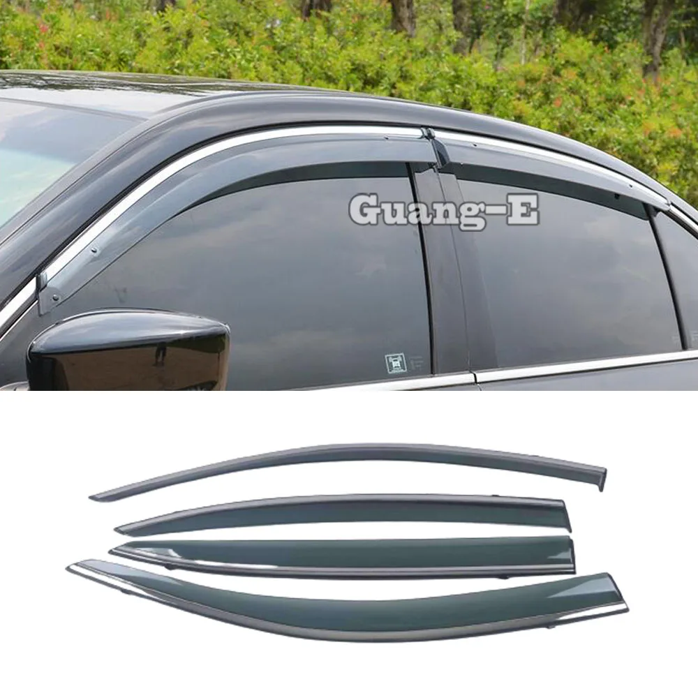 

For Honda Accord Sedan 9th 2014 2015 2016 2017 Car Body Plastic Window Glass Wind Visor Rain/Sun Guard Vent Frame 4PCS